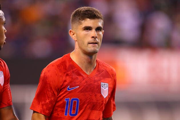 EAST RUTHERFORD, NJ - SEPTEMBER 06: United States midfielder Christian Pulisic (10) walks toward the locker room after the first half of the International Friendly, Länderspiel, Nationalmannschaft soccer game between the the United States and Mexico on September 6, 2019 at LetLife Stadium in East Rutherford, NJ. (Photo by Rich Graessle Icon Sportswire) SOCCER: SEP 06 USA v Mexico Icon1909062397