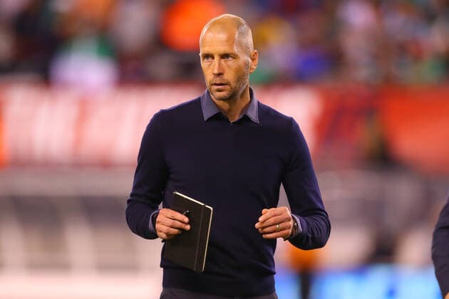 EAST RUTHERFORD, NJ - SEPTEMBER 06: United States head coach Gregg Berhalter at the end the first half of the International Friendly, Länderspiel, Nationalmannschaft soccer game between the the United States and Mexico on September 6, 2019 at LetLife Stadium in East Rutherford, NJ. (Photo by Rich Graessle Icon Sportswire) SOCCER: SEP 06 USA v Mexico Icon1909062410