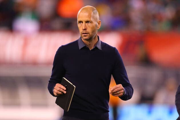 EAST RUTHERFORD, NJ - SEPTEMBER 06: United States head coach Gregg Berhakter at the end the first half of the International Friendly, Länderspiel, Nationalmannschaft soccer game between the the United States and Mexico on September 6, 2019 at LetLife Stadium in East Rutherford, NJ. (Photo by Rich Graessle Icon Sportswire) SOCCER: SEP 06 USA v Mexico Icon1909062411
