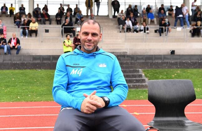 Soccer, Men, Season 2019 2020, Berlin AOK State Cup 2 Round, SP VG Blau Weiß 90 Berliner AK, Coach Marco Gebhardt BW 90 on the bench, 07 09 2019, Copyright: xMatthiasxKochx