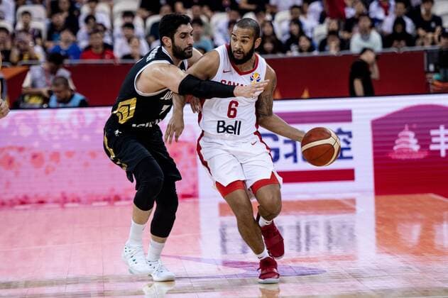 Canadian professional basketball player Cory Joseph, right, protects the ball at the 17-32 classification round of Group P Canada vs Jordan 2019 FIBA Basketball World Cup in Shanghai, China, 7 September 2019. Canada defeated Jordan at the 17-32 classification round of Group P 2019 FIBA Basketball World Cup 126-71. Canada defeated Jordan at the 17-32 classification round of Group P 2019 FIBA Basketball World Cup  749907350174564422