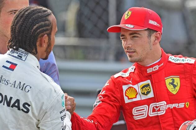 07 09 2019, xekx, Motorsport FIA Formula 1, Italian Grand Prix Qualifying emspor, v l 2 Lewis Hamilton Mercedes AMG Petronas , 1 Charles Leclerc Ferrari DFL DFB REGULATIONS PROHIBIT ANY USE OF PHOTOGRAPHS as IMAGE SEQUENCES and or QUASI VIDEO Monza eel-fotografie Eberhard Krieger