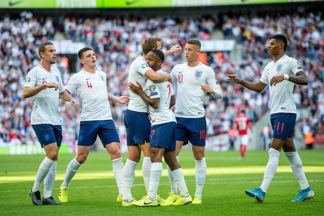 Harry Kane of England celebrates scoring the opening goal during the UEFA 2020 European Championship, EM, Europameisterschaft Qualifier match between England and Bulgaria at Wembley Stadium, London, England on 7 September 2019. Copyright: xSalvioxCalabresex 24620009