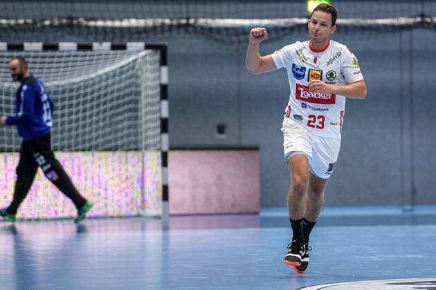HANDBALL - EHF Cup, Hard vs Bozen HARD,AUSTRIA,07.SEP.19 - HANDBALL - EHF Cup, qualification, HC Hard vs SSV Bozen. Image shows Dean Turkovic (Bozen). GEPAxpictures xOliverxLerch