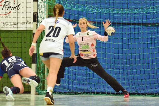 Mandy Hoogenboom Waiblingen Tigers 1 in goal SG H2Ku Herrenberg, handball, league game, 07 09 2019, photo TBaur Eibner SG H2Ku Herrenberg Kuties vs. Waiblingen Tigers Herrenberg Copyright: xEIBNER TobiasxBaurx EP_TBR
