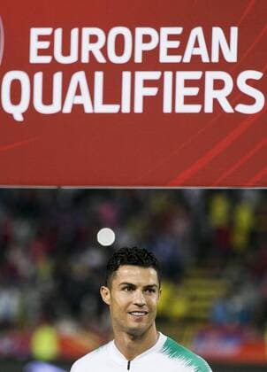 7th September 2019; Stadion Rajko Mitic, Belgrade, Serbia; European Championships 2020 Qualifier, Serbia versus Portugal; Cristiano Ronaldo of Portugal ready for the start - Editorial Use Only.  ActionPlus12166077 NikolaxKrstic