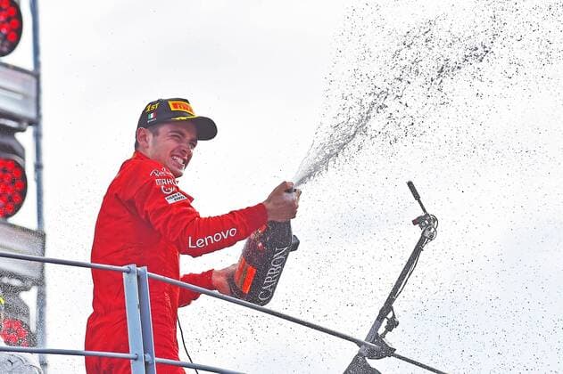 08 09 2019, xekx, Motorsport FIA Formula 1, Grand Prix of Italy Race emspor, 1 place, winner, Charles Leclerc Ferrari DFL DFB REGULATIONS PROHIBIT ANY USE OF PHOTOGRAPHS as IMAGE SEQUENCES and or QUASI VIDEO Monza eel-fotografie Eberhard Krieger