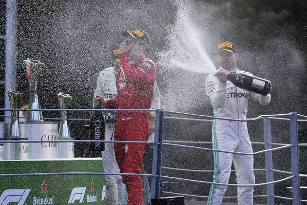LECLERC Charles F1 Team Scuderia Ferrari with BOTTAS and HAMILTON winner F1 Grand Prix of Italy 2019 at Monza on 08 09 2019 at Monza