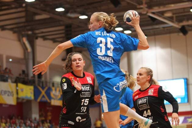 Handball, 2 HBF, HC Leipzig vs. TVB Wuppertal, 08 09 2019 Handball, 2 Bundesliga Women, HBF, Season 2019 2020 HC Leipzig vs. TVB Wuppertal on 08 09 2019 in the Sporthalle Bruederstrasse Leipzig In the picture Jaqueline HUMMEL 35, HC Leipzig Copyright: xBEAUTIFULxSPORTS JanxKaeferx