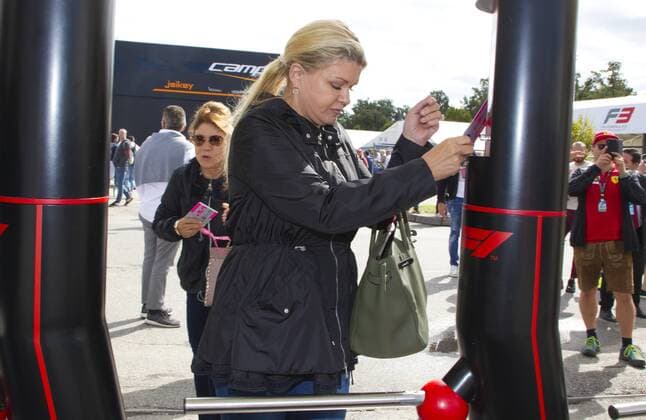 Monza, Italy - September 08, 2019: FIA Formula One World Championship, WM, Weltmeisterschaft Grand Prix of Italy with Corinna Schumacher and her mother Gabriele in the Backround Monza: FIA Formula One World Championship, Grand Prix of Italy
