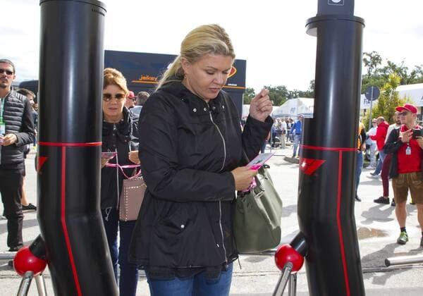 Monza, Italy - September 08, 2019: FIA Formula One World Championship, WM, Weltmeisterschaft Grand Prix of Italy with Corinna Schumacher and her mother Gabriele in the Backround Monza: FIA Formula One World Championship, Grand Prix of Italy
