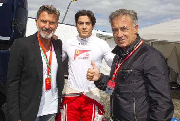 Monza, Italy - September 08, 2019: FIA Formula One World Championship, WM, Weltmeisterschaft Grand Prix of Italy with Jean Alesi and Son Giuliano and Manager Enrico Zanarini Monza: FIA Formula One World Championship, Grand Prix of Italy