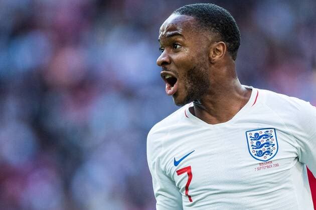 LONDON, ENGLAND - SEPTEMBER 07: Raheem Sterling of England during the UEFA EURO, EM, Europameisterschaft,Fussball 2020 qualifier match between England and Bulgaria at Wembley Stadium on September 7, 2019 in London, England. (Photo by Sebastian Frej) SPO, SOC, FOI  Copyright: xSebastianxFrej