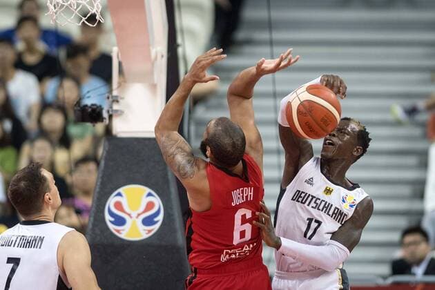 Basketball Shanghai 09 09 2019 FIBA Basketball World Championships World Cup World Championship Germany GER Canada CAN Dennis Schröder Schroeder Germany, No 17 Schröder Schroder JOSEPH Cory Canada, No 06