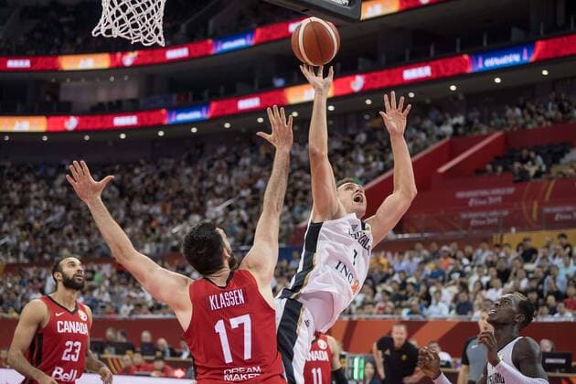 Basketball Shanghai 09 09 2019 FIBA Basketball World Championships World Cup World Championship Germany GER Canada CAN Johannes Voigtmann Germany, No 07 KLASSEN Owen Canada, No 17
