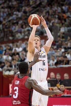 Basketball Shanghai 09 09 2019 FIBA Basketball World Championships World Cup World Championship Germany GER Canada CAN Robin Benzing Germany, No 12 EJIM Melvin Canada, No 03