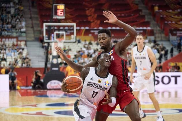 Basketball Shanghai 09 09 2019 FIBA Basketball World Championships World Cup World Championship Germany GER Canada CAN Dennis Schröder Schroeder Germany, No 17 Schröder Schroder EJIM Melvin Canada, No 03