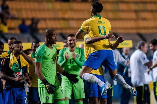 Brasil x Chile SÃO PAULO, SP - 09.09.2019: BRASIL X CHILE - Matheus Cunha from Brazil during the match between the Brazilian Olympic Team and the Chile U-23 Team held at Pacaembu Stadium in São Paulo, SP. Friendly preparation for the Tokyo 2020 Olympics. (Photo: Maurício Rummens Fotoarena) x1792488x  MaurícioxRummens