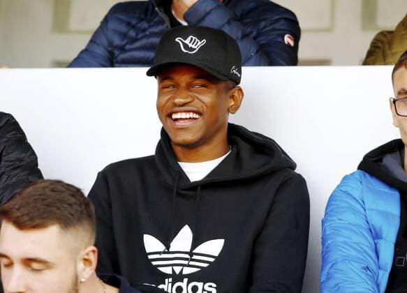 09 09 2019 Basel Football Men Season 2019 2020 International match U 20 Switzerland England In the picture FC Basel Newcomer Eric dos Santos Rodrigues called Ramires as spectator on the tribuene Action single picture