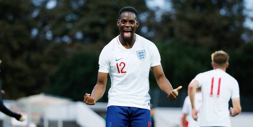 09 09 2019 Basel , SWITZERLAND , Season 2019 2020 Men Football International U20 Switzerland England Jubilation Jonathan Leko England U20