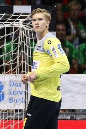 Goalkeeper Tobias Thulin SC Magdeburg Handball Bundesliga Season 2019 2020 SC Magdeburg vs. THW Kiel in the GETEC Arena in Magdeburg Single picture,action,Handball,MannMänner,Germany,07 09 2019
