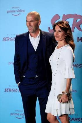 Real Madrid s head coach Zinedine Zidane (L) and his spouse Veronique (R) attend the premiere of The Heart of Sergio Ramos at the Reina Sofia Museum in Madrid, Spain, 10 September 2019. The Heart of Sergio Ramos , an Amazon original miniseries, will be released on 13 September. Premiere of The Heart of Sergio Ramos TV series in Madrid !ACHTUNG: NUR REDAKTIONELLE NUTZUNG!  Copyright: xFernandoxAlvaradox GRAF9810 20190910-637037460039195350