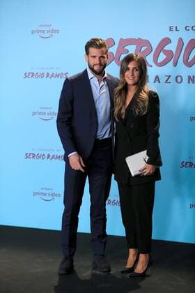 Real Madrid s Spanish defender Nacho Fernandez (L) and his partner Maria Cortes attend the premiere of The Heart of Sergio Ramos at the Reina Sofia Museum in Madrid, Spain, 10 September 2019. The Heart of Sergio Ramos , an Amazon original miniseries, will be released on 13 September. Premiere of The Heart of Sergio Ramos TV series in Madrid !ACHTUNG: NUR REDAKTIONELLE NUTZUNG!  Copyright: xFernandoxAlvaradox GRAF9799 20190910-637037464434212621