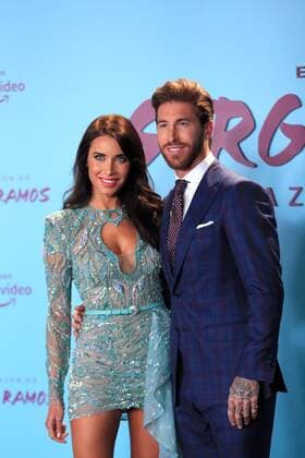 Real Madrid s Spanish defender Sergio Ramos (R) and his spouse, Pilar Rubio (L), attend the premiere of The Heart of Sergio Ramos at the Reina Sofia Museum in Madrid, Spain, 10 September 2019. The Heart of Sergio Ramos , an Amazon original miniseries, will be released on 13 September. Premiere of The Heart of Sergio Ramos TV miniseries in Madrid !ACHTUNG: NUR REDAKTIONELLE NUTZUNG!  Copyright: xFernandoxAlvaradox GRAF9864 20190910-637037491000497534