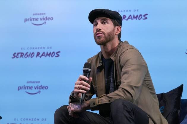 Presentacion del documental de Sergio Ramos en el museo Reina Sofia. Sergio Ramos during the presentation of the documentary about his life at Reina Sofia museum. 