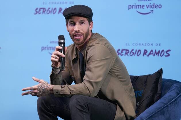 Presentacion del documental de Sergio Ramos en el museo Reina Sofia. Sergio Ramos during the presentation of the documentary about his life at Reina Sofia museum. 