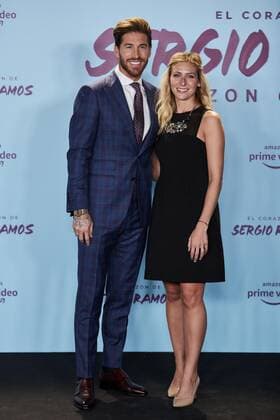 Sergio Ramos and Georgia Brown attends to El Corazon De Sergio Ramos premiere at Reina Sofia Museum in Madrid, Spain. September 10, 2019.  (201909100095)