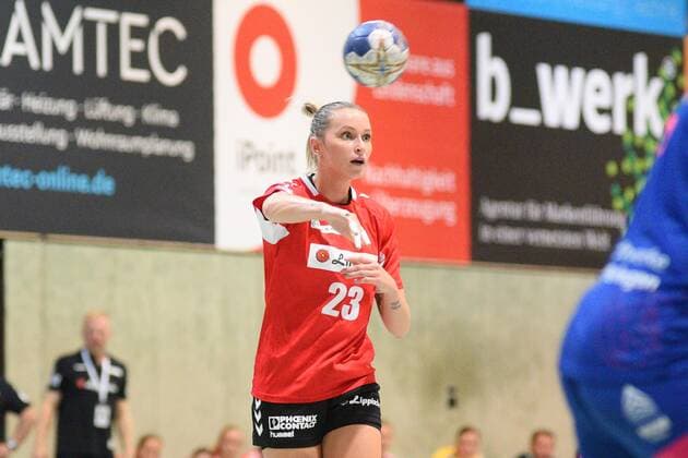 Silje Brons Petersen HSG Blomberg Lippe 23 TusSies Metzingen, handball, HBF, league game, 11 09 2019, photo TBaur Eibner TusSies Metzingen vs. HSG Blomberg Lippe Metzingen Copyright: xEIBNER TobiasxBaurx EP_TBR