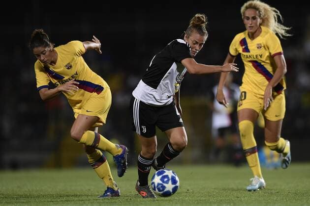 Photo LaPresse - Fabio Ferrari September 11, 2019 Alessandria ( Italy ) Women s Champions League - Juventus Women vs Futbol Club Barcelona - Round of 16 - roundtrip- Giuseppe Mocagatta Stadium of Alessandria. in the pic:Aurora Galli(Juventus Women)  Copyright: xLaPresse FabioxFerrarix