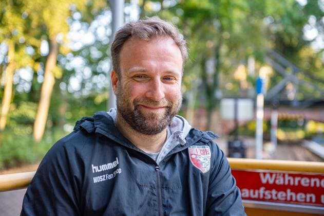 Jan Henning Himborn Sports director, SV Union Halle Season opening with the Saalemiezen fan club at the Parkeisenbahn Peißnitzexpress SV Union Halle Neustadt Wildcats Handball 2 Bundesliga Saison 2019 2020 Copyright xVIADATAx xHolgerxJohnx Halle Saale Sachsen Anhalt Germany