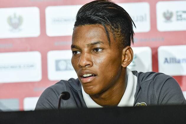 Hicham Boudaoui (OGC Nice) FOOTBALL : Conference de presentation de Hicham Boudaoui - Nice - 12 09 2019 NorbertScanella PanoramiC 