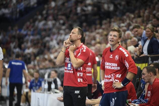 SG Coach Maik Machulla and Lasse Svan SG Flensburg Handewitt , Handball Bundesliga, Liqui Moly HBL, Men, 5 Matchday, THW Kiel vs SG Flensburg Handewitt, 12 09 19 Kiel Sparkassen Arena Schleswig Holstein Germany