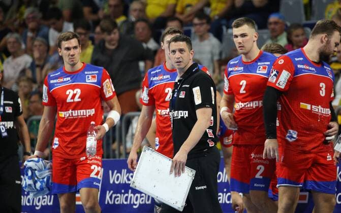 Handball, 1 Bundesliga Rhein Neckar Löwen HBW Balingen Weilstetten, 5 matchday on 12 09 2019, season 2019 20, ZmdZ, coach Jens Bürkle Balingen Weilstetten , takes a time-out, Rhein Neckar Löwen HBW Balingen Weilstetten