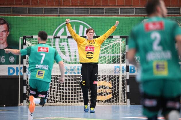 Malte Semisch TSV GWD Minden 16 GER, Handball, 1 Bundesliga, TSV GWD Minden against Die Eulen Ludwigshafen, 12 09 2019 Minden Copyright: xEIBNER JanxStrohdiekx EP_JSK