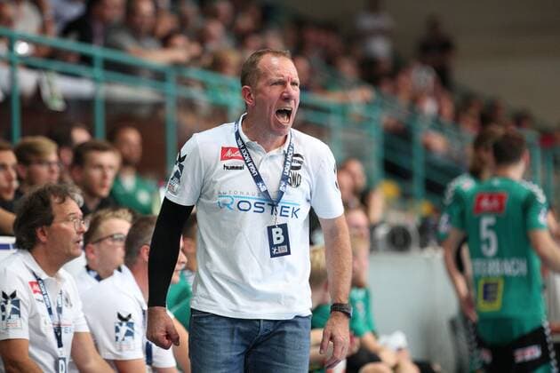 Frank Carstens Coach TSV GWD Minden GER, Handball, 1 Bundesliga, TSV GWD Minden against Die Eulen Ludwigshafen, 12 09 2019 Minden Copyright: xEIBNER JanxStrohdiekx EP_JSK