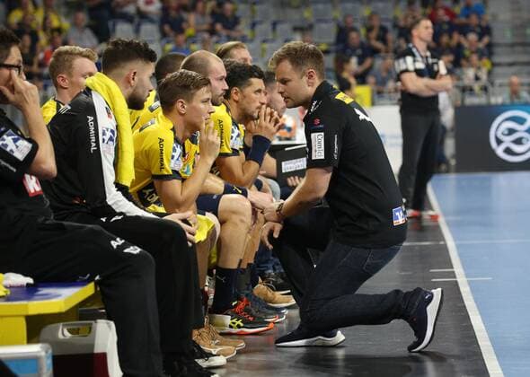 Handball, 1 Bundesliga Rhein Neckar Löwen HBW Balingen Weilstetten, 5 Matchday on 12 09 2019, Season 2019 20, ZmdZ, Kristjan Andresson Trainer Rhein Neckar Löwen , Rhein Neckar Löwen HBW Balingen Weilstetten
