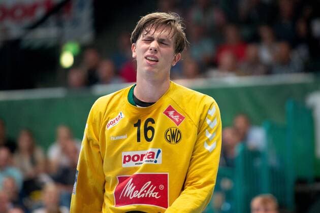 Minden, Germany 12 09 2019 1 Handball Bundesliga 2019 2020 GWD Minden vs The Owls Ludwigshafen Malte Semisch Minden Minden North Rhine-Westphalia Germany Kampa Halle