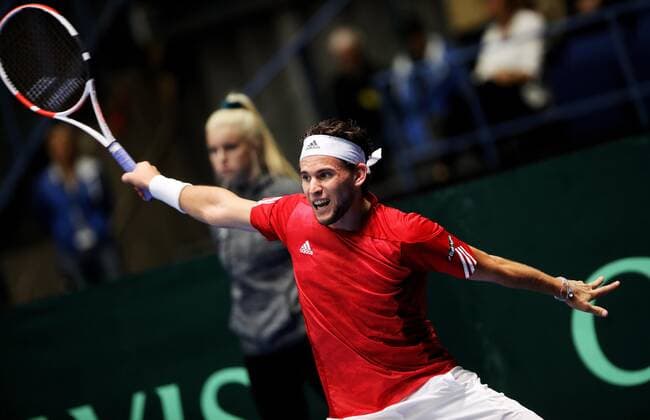 TENNIS - Davis Cup, FIN vs AUT ESPOO,FINLAND,13.SEP.19 - TENNIS - ITF Davis Cup, first round, Finland vs Austria. Image shows Dominic Thiem (AUT). GEPAxpictures xMatthiasxHauer