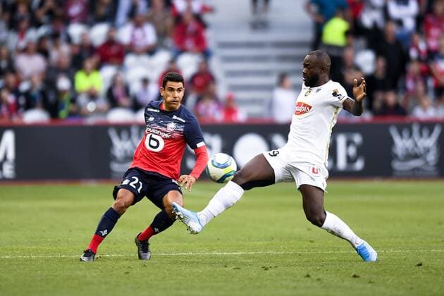 Fußball, OSC Lille - SCO Angers 21 BENJAMIN ANDRE (LIL) - 19 STEPHANE BAHOKEN (SCO) FOOTBALL : Lille vs Angers - Ligue 1 Conforama - 13 09 2019 AnthonyBIBARD FEP Panoramic 