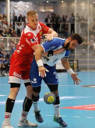 Jucas Firnhaber 26,Bjoern Zintel 31 Huettenberg GER,Handball,2 Bundesliga, Tusem Essen TV Huetenberg ,Essen, Stadion Am Hallo Essen Copyright: xEIBNER RonaldxBrendelx EP_RBL