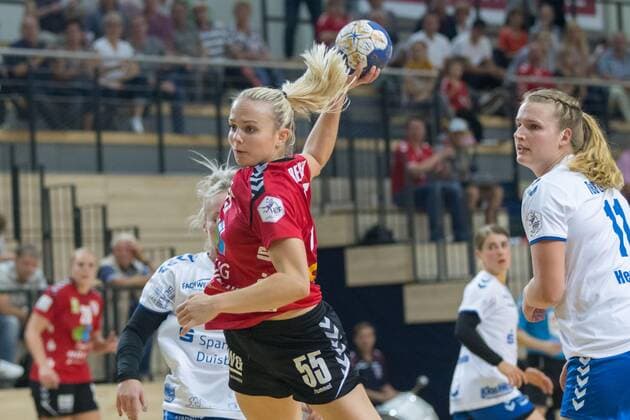 Julia Redder Union Halle against Anika Henschel Lintfort r Halle Erdgas Sportarena ST Germany