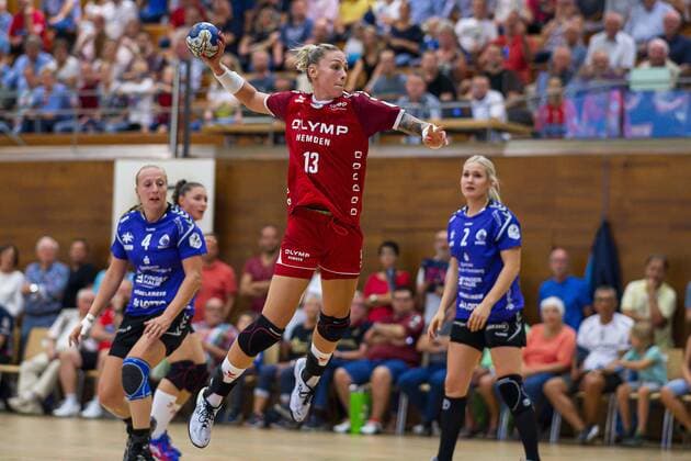 Bietigheim, Germany 14 September 2019 HBF 19 20 SG BBM Bietigheim vs HSG Bad Wildungen Vipers Sabine Heusdens Bad Wildungen , Luisa Schulze Bietigheim , Annika Ingenpass Bad Wildungen Bietigheim Bissingen Halle am Viadukt Baden Württemberg Germany