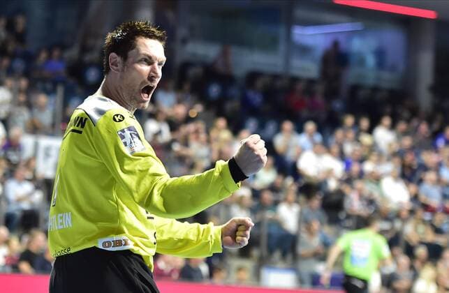 15 09 2019 Handball 1 Bundesliga DKB HBL Season 2019 2020 05 Matchday HC Erlangen Metropolregion Nürnberg HCE TBV Lemgo Lippe OGo Carsten Lichtlein 1, HC Erlangen HCE Jubel Freude