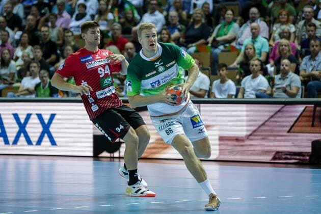 Germany,Wetzlar, Rittal Arena, 15 09 2019, Handball,1 Liqui Moly HBL Bundesliga, 5 Matchday, HSG Wetzlar HSG Nordhorn Lingen Picture by Anton Lindskog HSG Wetzlar, 66 ,Georg Poehle Nordhorn Lingen, 94 Copyright: HMBxMedia ThomasxJäger
