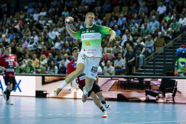 Germany,Wetzlar, Rittal Arena, 15 09 2019, Handball,1 Liqui Moly HBL Bundesliga, 5 Matchday, HSG Wetzlar HSG Nordhorn Lingen Picture Anton Lindskog HSG Wetzlar, 66 scoring goal Copyright: HMBxMedia ThomasxJäger