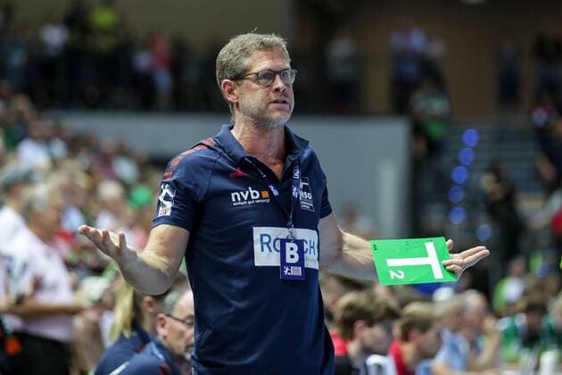 Germany,Wetzlar, Rittal Arena, 15 09 2019, Handball,1 Liqui Moly HBL Bundesliga, 5 Matchday, HSG Wetzlar HSG Nordhorn Lingen Picture Coach Geir Sveinsson Nordhorn Lingen Copyright: HMBxMedia ThomasxJäger